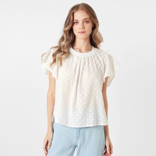 Blusa Cuello Redondo Manga Corta