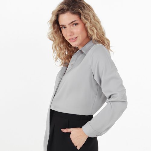 Camisa Cuello Camisero Manga Larga