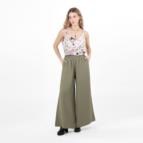 Pantalon Tipo Alto Bota Palazzo
