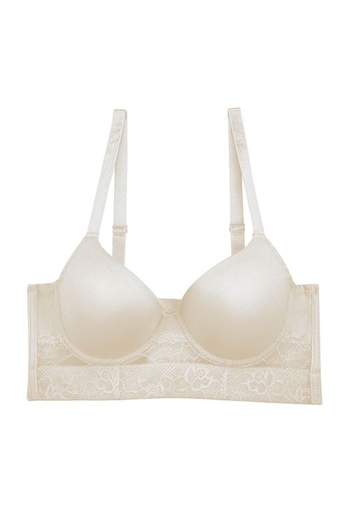 Brasier copa 3/4 en microfibra y encaje