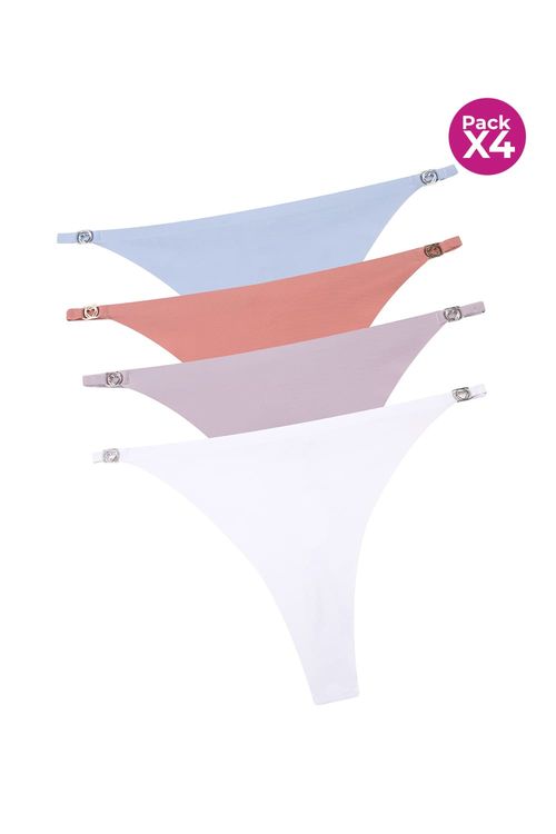 Panty en microfibra paquete x4 tipo brasilera
