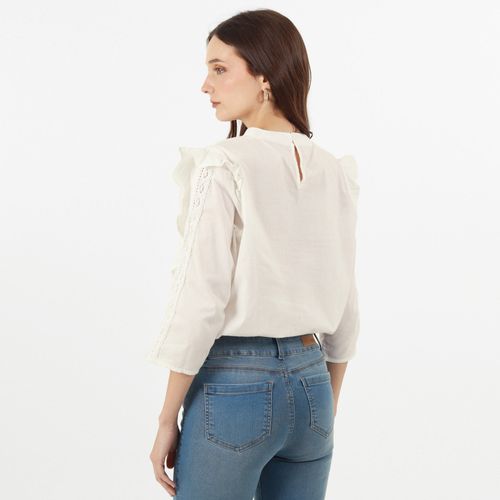 Blusa Cuello Redondo Manga 3Cuartos