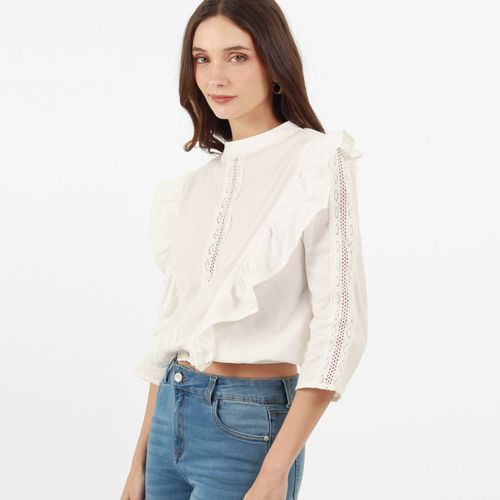 Blusa Cuello Redondo Manga 3Cuartos