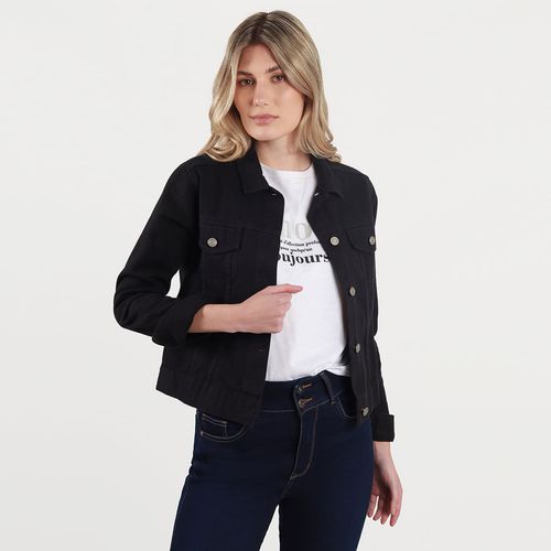 Chaqueta en jean Cuello Sport Manga Larga