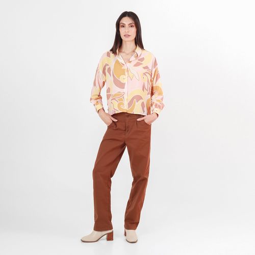 Camisa Cuello Camisero Manga Larga