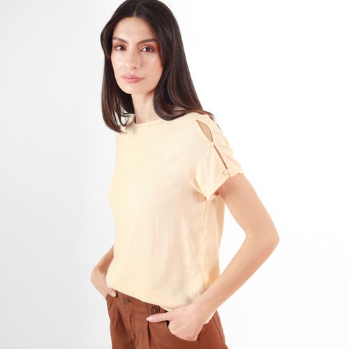 Blusa Cuello Redondo Manga Corta