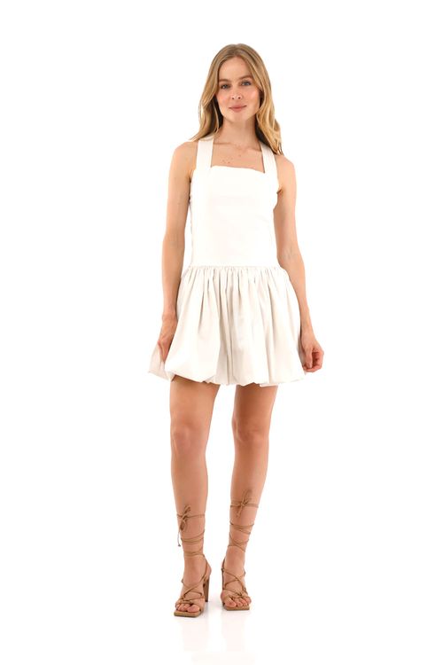 Vestido Corto Miuccia Marfil