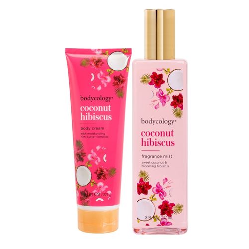 Combo Bodycology Coconut Hibiscus (2 piezas) bodycream +  splash
