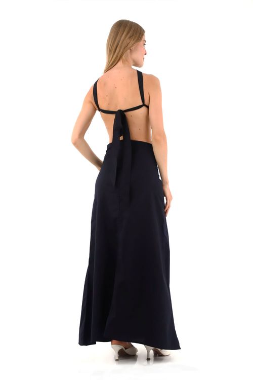 Vestido Largo Lorde Azul_Osc