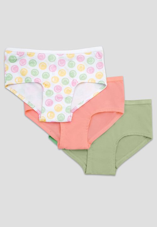 Cachetero Paq X3 Infantil Femenino Multicolor Fi 79154