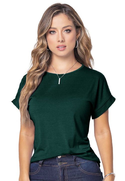 Camiseta Mujer Verde Botella Mp 9676