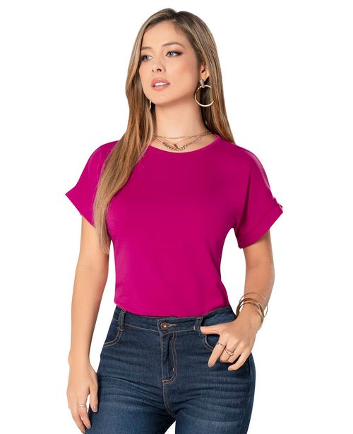 Camiseta Mujer Fucsia Mp 9676