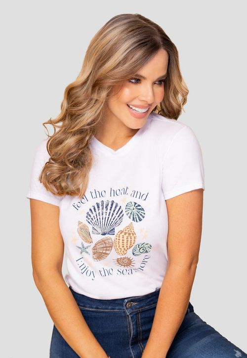 Camiseta Mujer Blanco Mp 108318