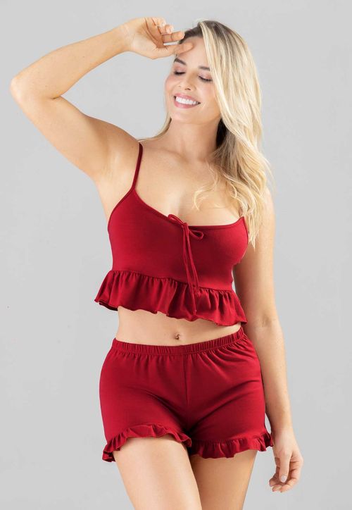Pijama Mujer Rojo FI 102377