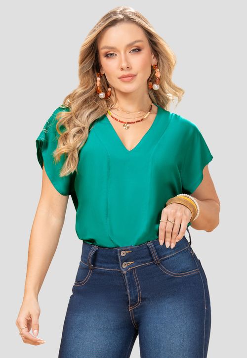 Blusa Mujer Jade Oscuro Mp 102821