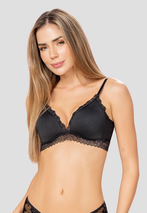 Brasier Mujer Negro Fi 107104