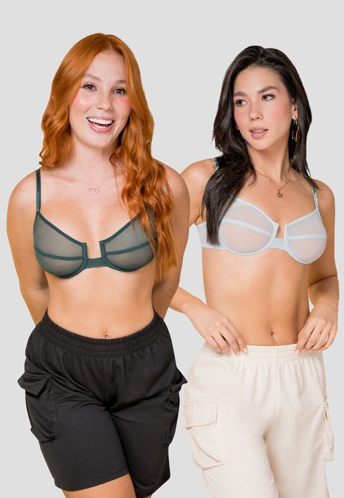 Brasier Paq X2 Mujer Multicolor Fi 32685