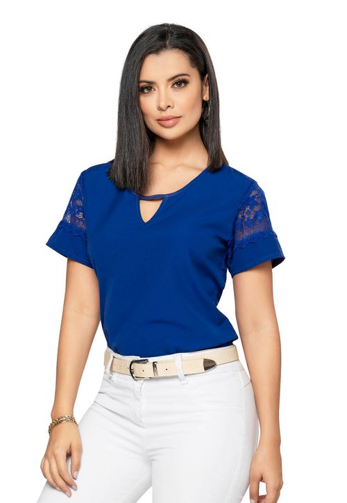 Blusa Mujer Azul Rey Mp 4502