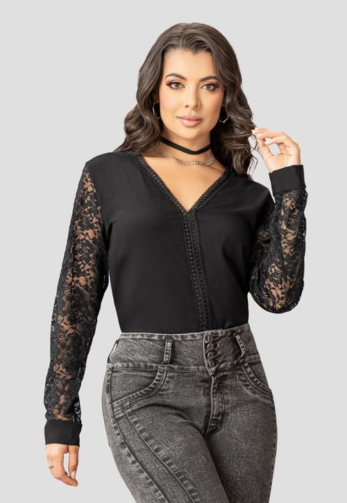 Blusa Mujer Negro Mp 106988