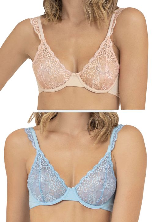 Bralette Paq X2 Mujer Multicolor Fi 32858