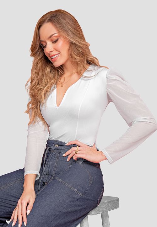 Blusa Mujer Blanco Mp 106970