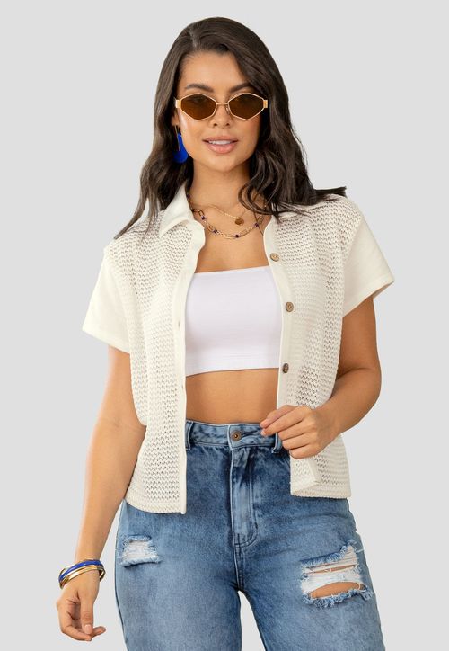 Camisa Mujer Marfil Mp 105841