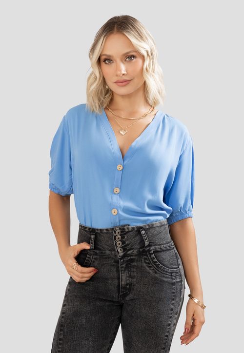 Blusa Mujer Azul Mp 5809