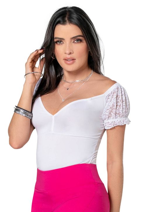 Camiseta Mujer Blanco Mp 9484