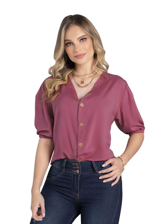 Camisa Mujer Rosa Mp 5809