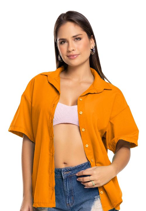 Camisa Mujer Naranja Mp 5908