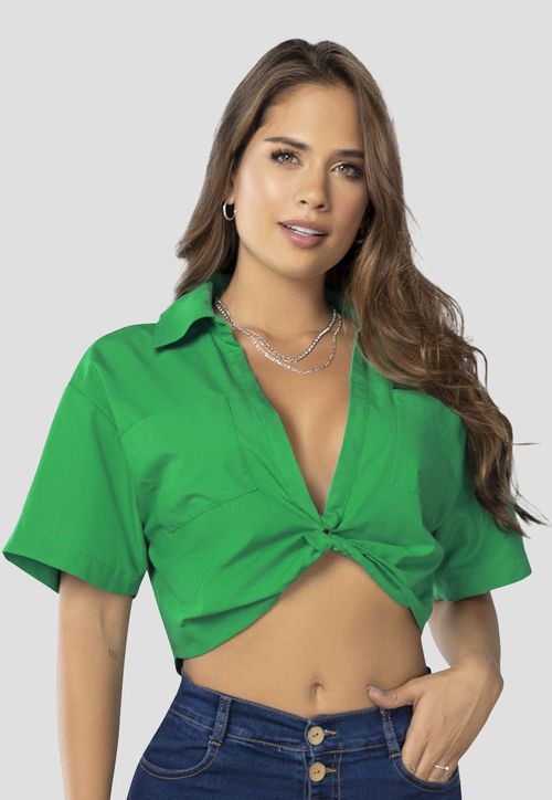 Camisa Mujer Verde Mp 9636