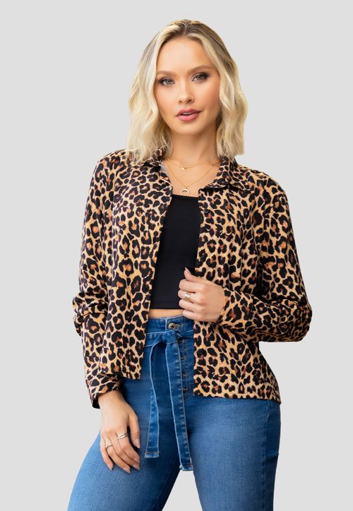 Camisa Mujer Animal-Print Mp 104369