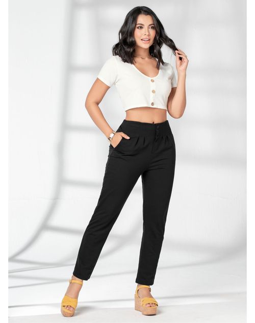 Pantalón Mujer Negro Mp 1785