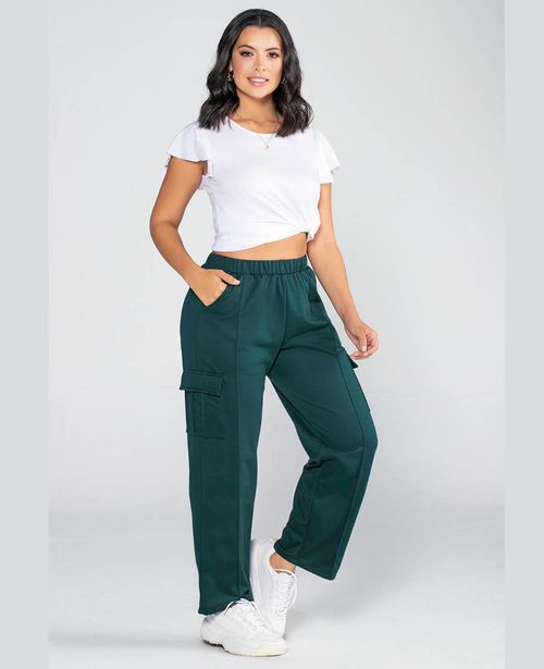Pantalón Mujer Verde Botella Mp 3136