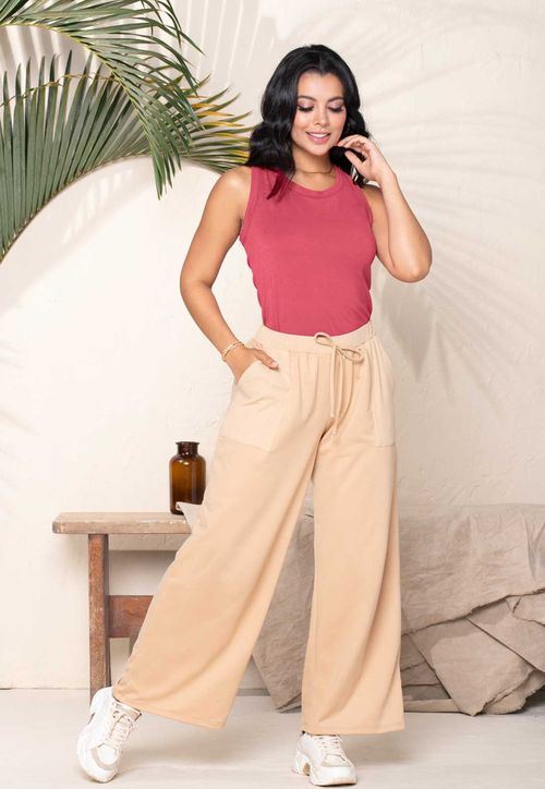 Pantalón Mujer Beige Mp 821