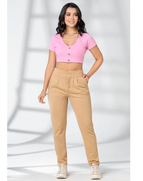 Crop Top Mujer Rosado Mp 2365