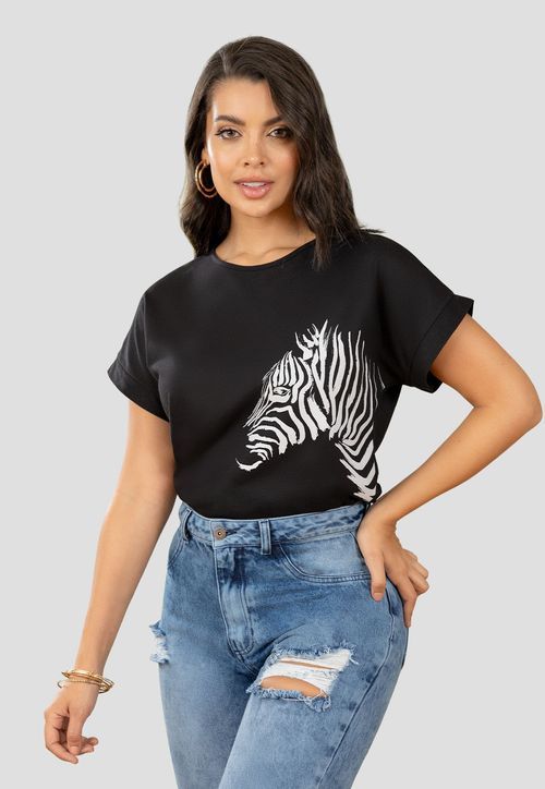 Camiseta Mujer Negro Mp 105842