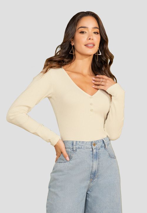 Camibuzo Mujer Crema Mp 108301