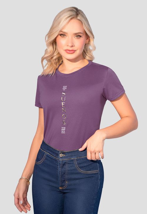 Camiseta Mujer Ciruela Mp 1670