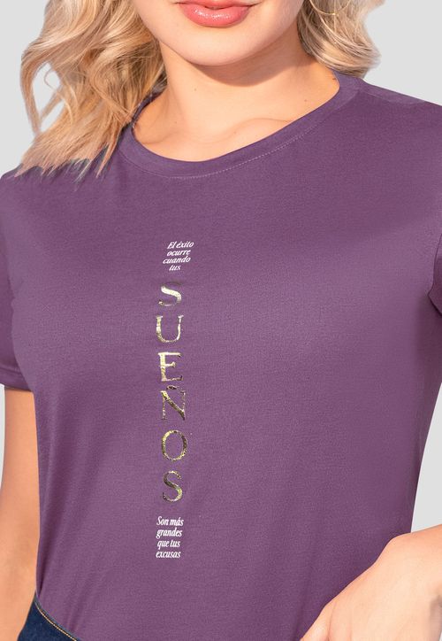 Camiseta Mujer Ciruela Mp 1670