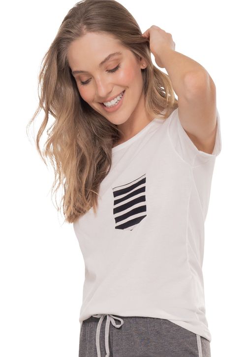 Camiseta Para Mujer Marfil Rutta