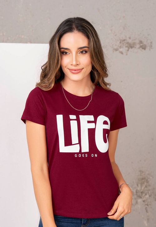Camiseta Mujer Vinotinto Rutta 1117
