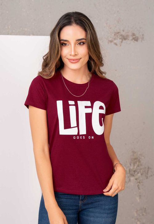 Camiseta Mujer Vinotinto Rutta 1117