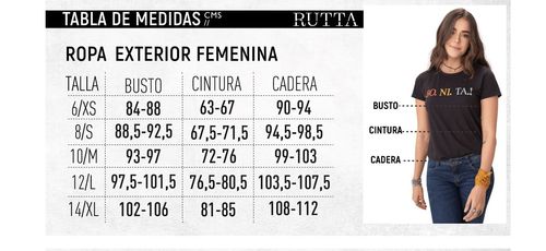 Camiseta Paq X2 Mujer Multicolor Rutta 79943