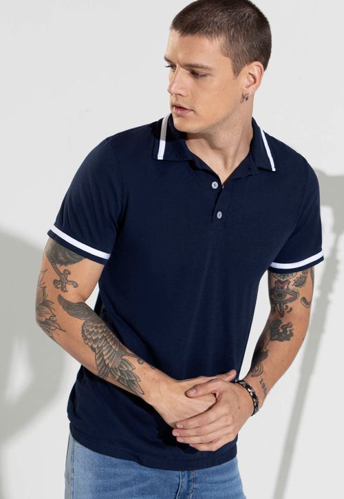 Camiseta Polo Hombre Azul 89617