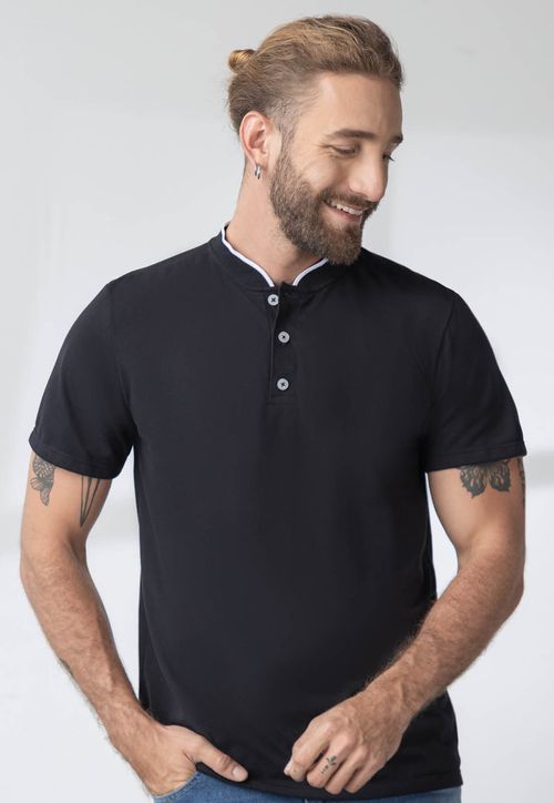 Polo Hombre Negro Rutta 2965