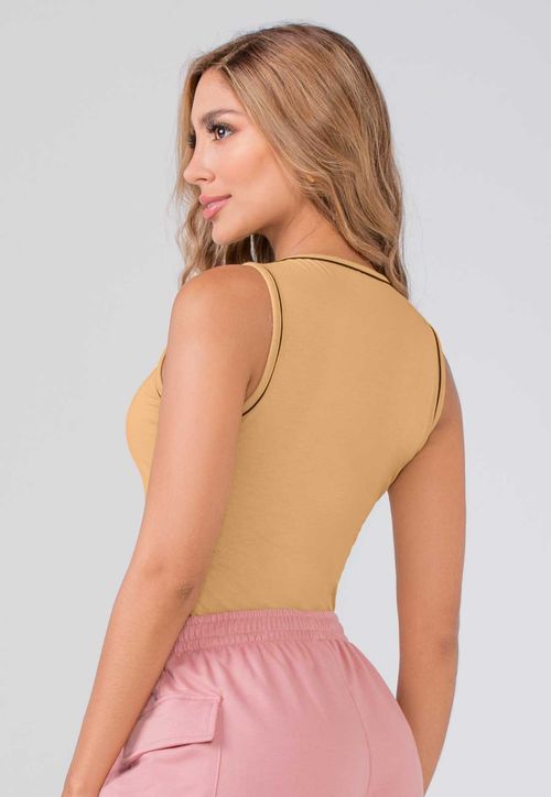 Camiseta Mujer Beige Mp 141