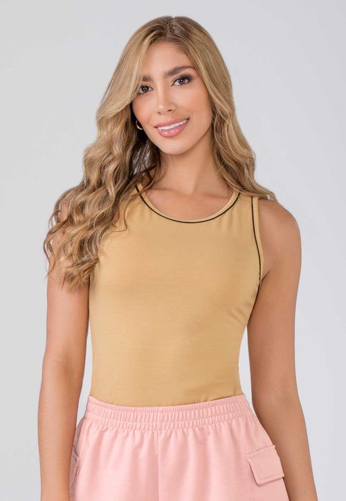 Camiseta Mujer Beige Mp 141