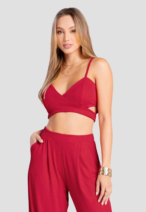 Crop Top Mujer Rojo Mp 104066