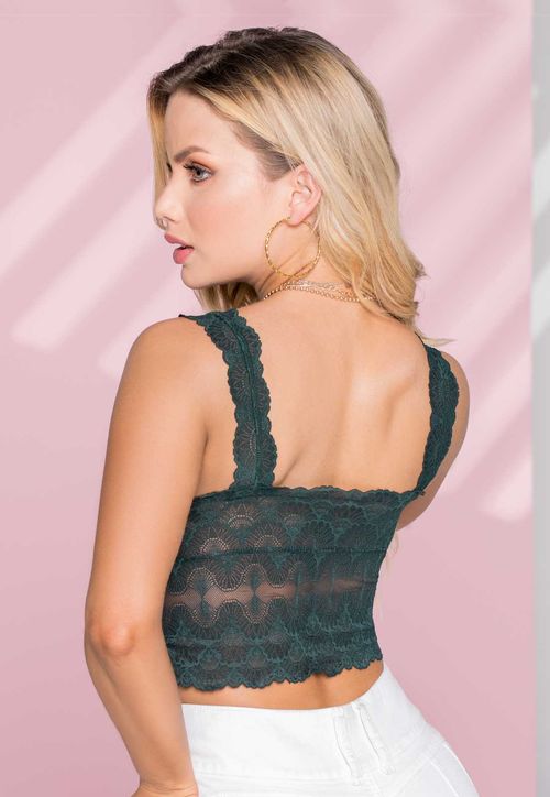 Crop Top Exterior Verde Botella Mp 92547
